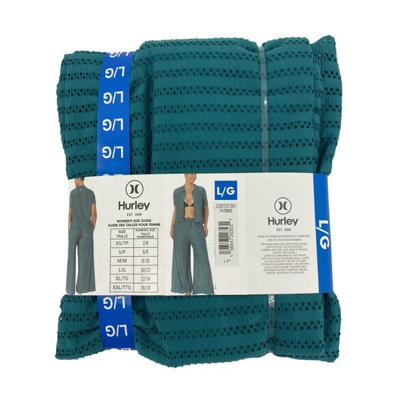 Hurley's Women's Swim 2 Piece Cover-Up Set | 2 Pieces | Green | Large - Picture 2 of 3